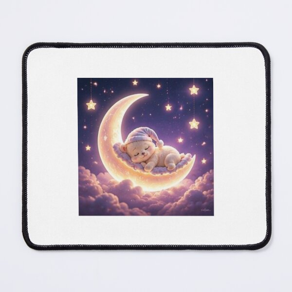 Item preview, Cute Puppy Sleeping on Moon designed and sold by ThilankaDesign.