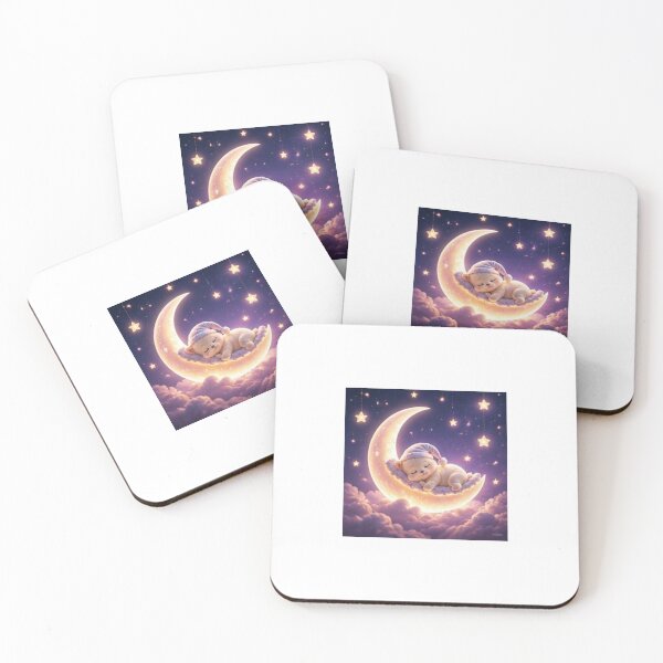 Item preview, Cute Puppy Sleeping on Moon designed and sold by ThilankaDesign.