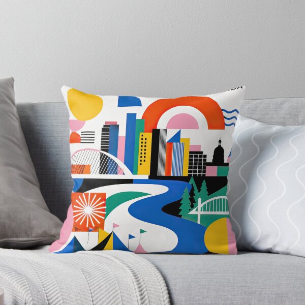 Item preview, Colorful Edmonton, Canada city poster featuring geometric archit designed and sold by ckybe.