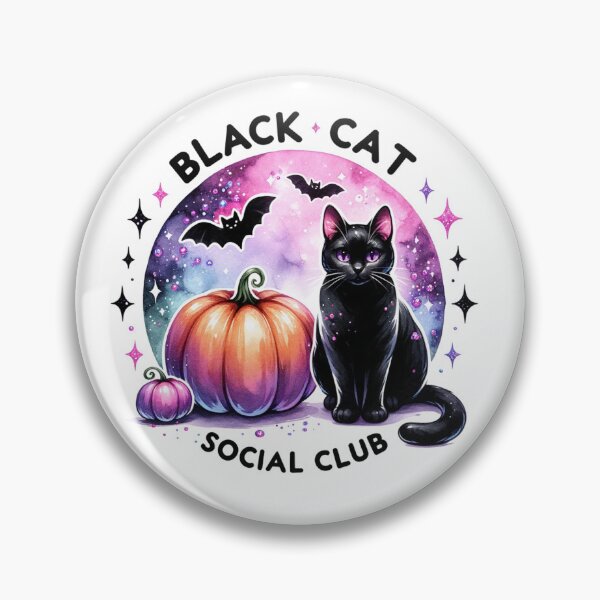 Item preview, Black Cat Social Club Halloween Cat Lover Spooky Autumn designed and sold by Polaris Bear.