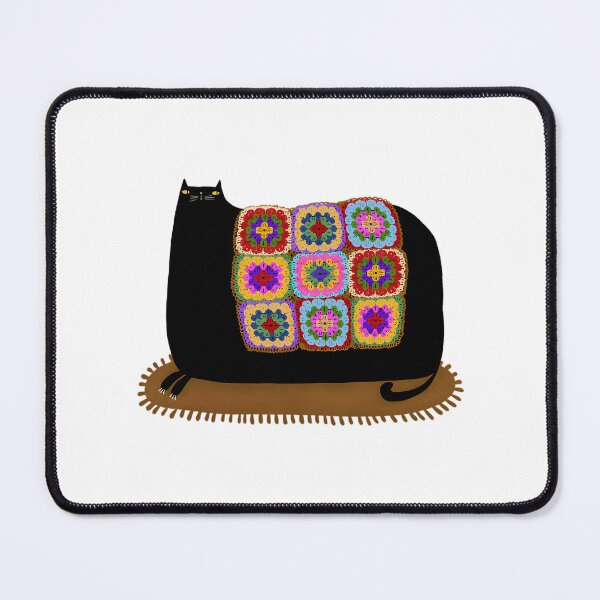 Item preview, Black Cat Granny Squares Cozy Blanket designed and sold by HighKeyTeezp.