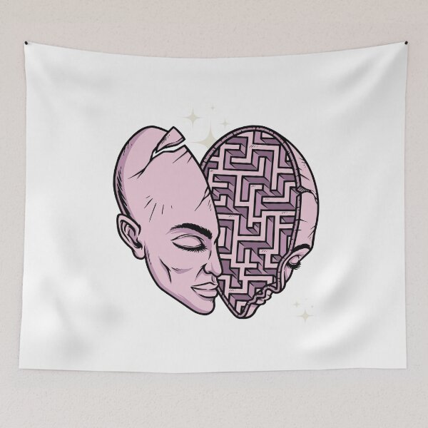 Item preview, Lost in My Mind – Maze Head Graphic inner thoughts designed and sold by CyberArtistOne.