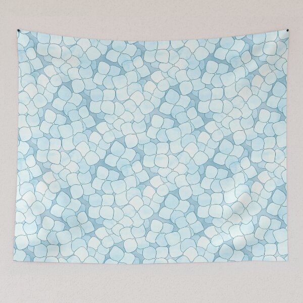 Item preview, Copy of Copy of Allover Hydrangea Petals in Powder Blue designed and sold by Perrin Le Feuvre.