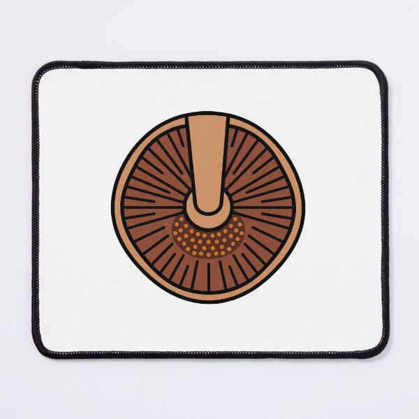 Item preview, Geometric Mushroom Gills Botanical Anatomy Illustration designed and sold by Qavex Design Co..