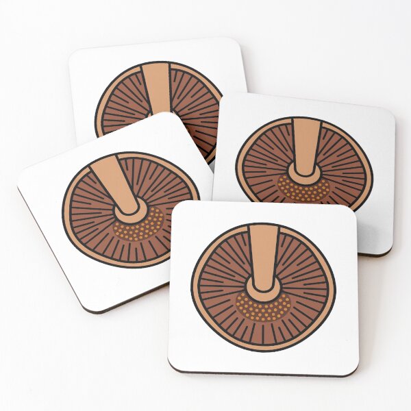 Item preview, Geometric Mushroom Gills Botanical Anatomy Illustration designed and sold by Qavex Design Co..