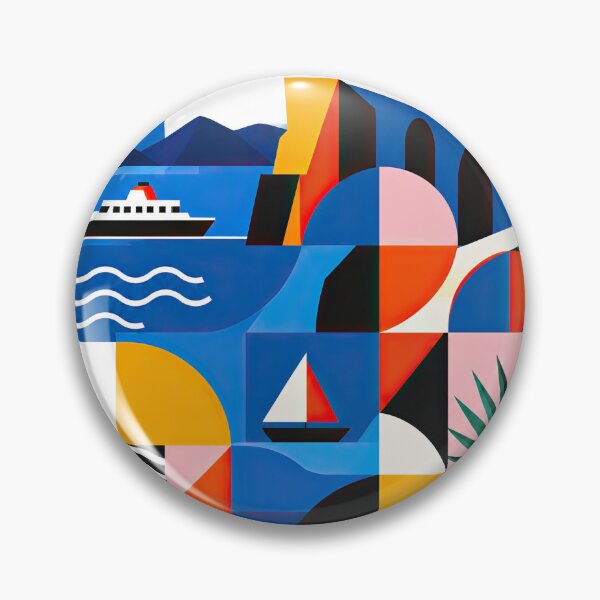 Item preview, Colorful geometric travel poster for Porto Novo, Cape designed and sold by ckybe.