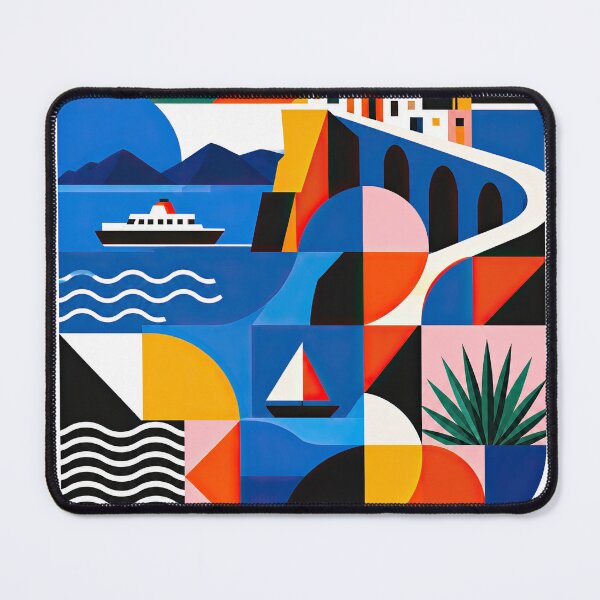 Item preview, Colorful geometric travel poster for Porto Novo, Cape designed and sold by ckybe.