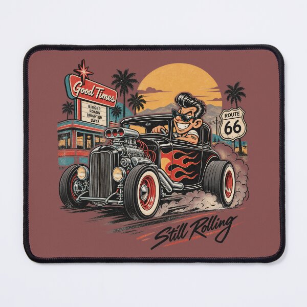 Item preview, Hot Rod Cartoon Still Rolling – Vintage Americana designed and sold by Normandy Road Heritage™ - Vintage Garage Art.