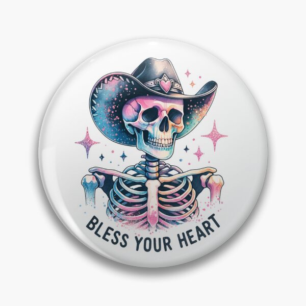 Item preview, Bless Your Heart Southern Skeleton Cowboy Cowgirl Western Country designed and sold by Polaris Bear.
