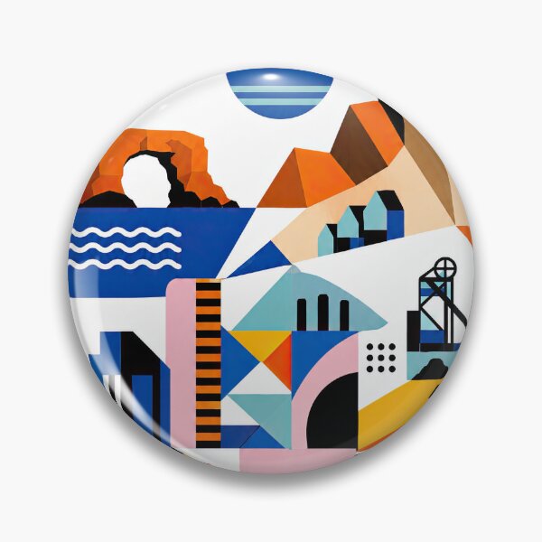 Item preview, Geometric travel poster celebrating Antofagasta, Chile with styl designed and sold by ckybe.