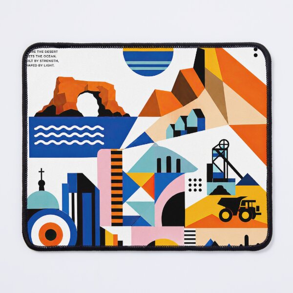 Item preview, Geometric travel poster celebrating Antofagasta, Chile with styl designed and sold by ckybe.
