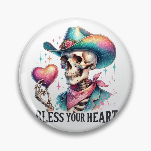 Item preview, Bless Your Heart Cowboy Skeleton Western Southern Saying designed and sold by Polaris Bear.
