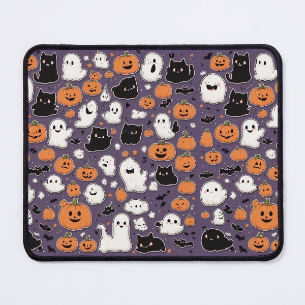 Item preview, Halloween Sticker Sheet Pattern | Black Cats, Ghosts, Pumpkins & Bats | Cute Spooky Icon Print designed and sold by Shiwwa.