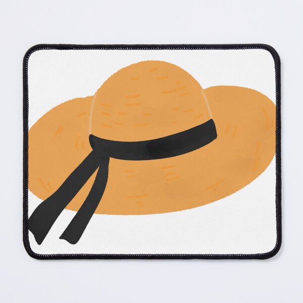 Item preview, Cute Summer Wide Brim Straw Hat designed and sold by raun.draw.