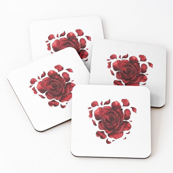 Item preview, Watercolor Red Rose Coffee Mug, Aesthetic Floral Tea Cup, Botanical Art Mug designed and sold by Miming.