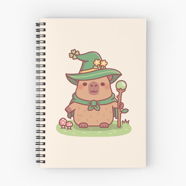 Item preview, Cute Capybara Druid Wizard With Magic Staff designed and sold by rustydoodle.