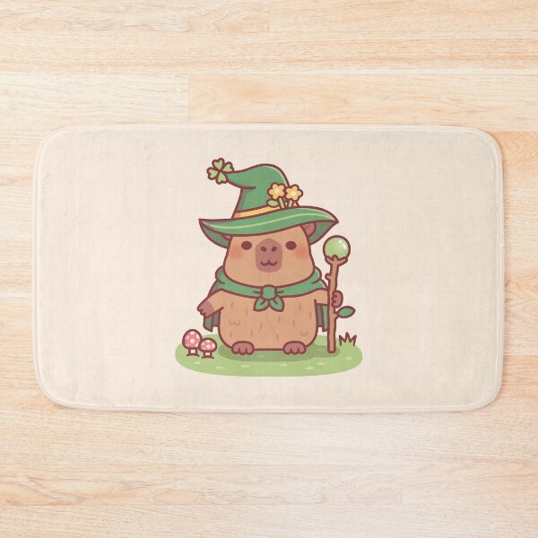 Item preview, Cute Capybara Druid Wizard With Magic Staff designed and sold by rustydoodle.