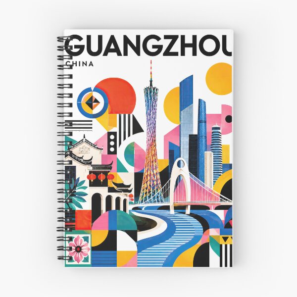 Item preview, Colorful geometric Guangzhou travel poster featuring the Canton designed and sold by ckybe.