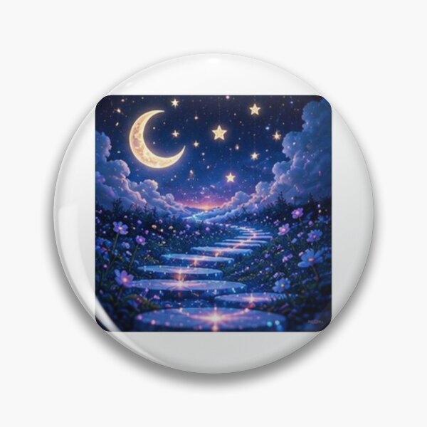 Item preview, Magical Moonlight Path in Clouds designed and sold by ThilankaDesign.