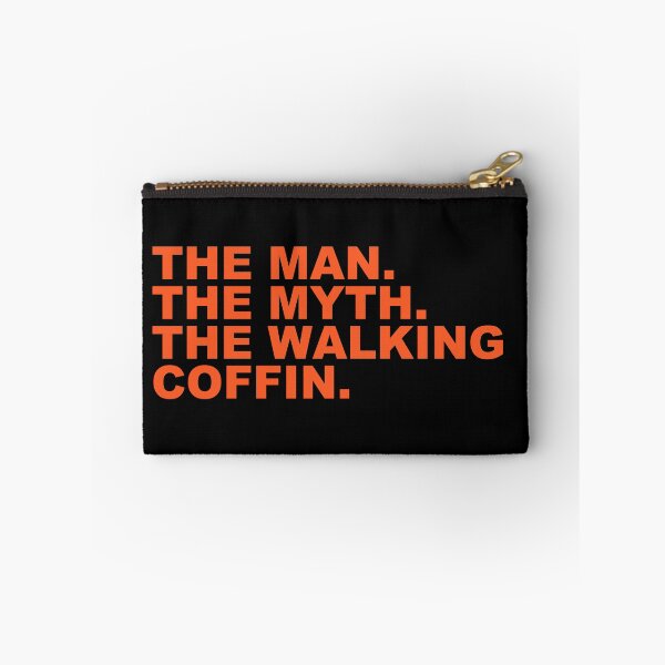 Item preview, The Man The Myth The Walking Coffin Bold Spooky Funny Halloween Humor Quote designed and sold by Aesthetic Crew.