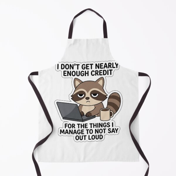 Item preview, Not Say Out Loud Raccoon Funny Office Sarcasm Quote Tired Remote Worker Meme designed and sold by raedattia.