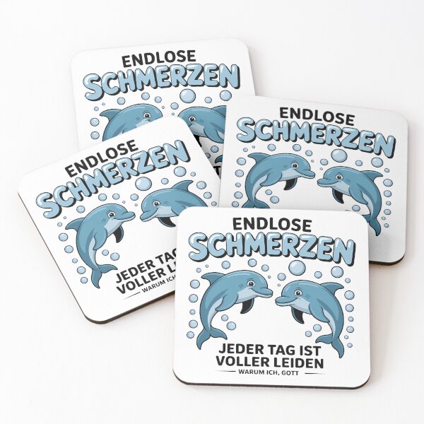 Item preview, Endlose Schmerzen — Ironisches Meme Design mit Delfinen designed and sold by LoFizzy.