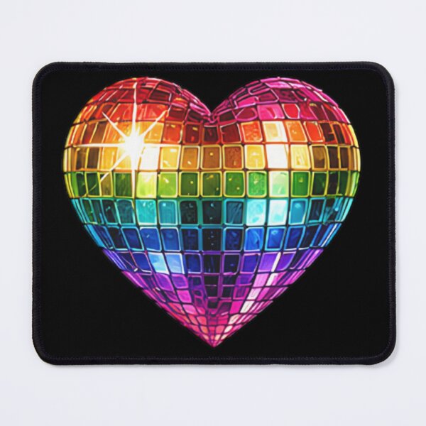 Item preview, Rainbow Heart Disco Ball Pride Sparkle 70s Party designed and sold by Jt41.