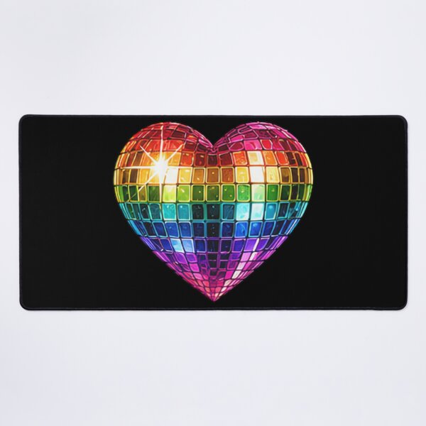 Item preview, Rainbow Heart Disco Ball Pride Sparkle 70s Party designed and sold by Jt41.