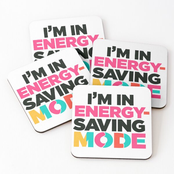 Item preview, I'm In Energy-Saving Mode Colorful Typographic Poster With Eco-Friendly Slogan designed and sold by KanDa-Shop.