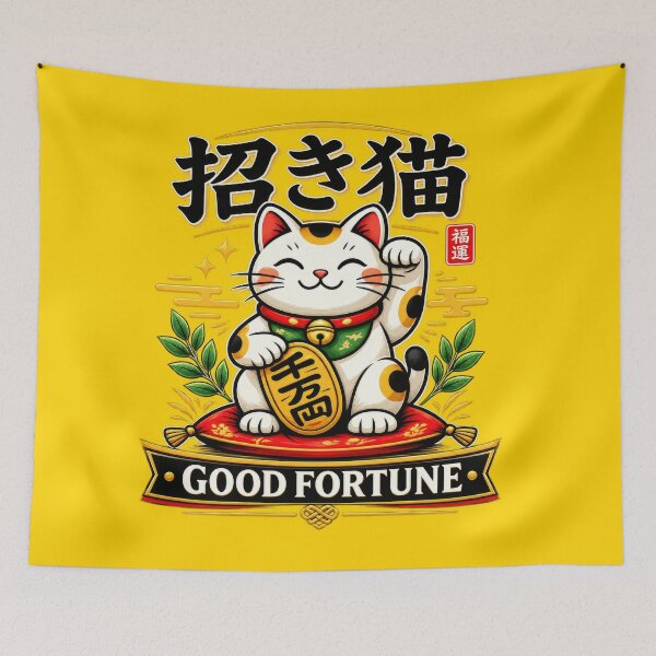 Item preview, Retro Maneki-Neko Design – Japanese Lucky Cat designed and sold by EzequielBC.