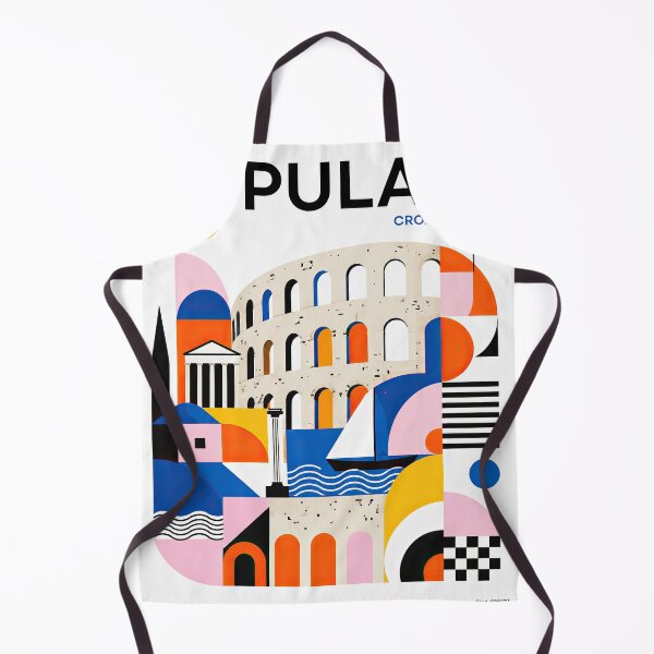 Item preview, Pula Croatia travel poster featuring a stylized ancient designed and sold by ckybe.