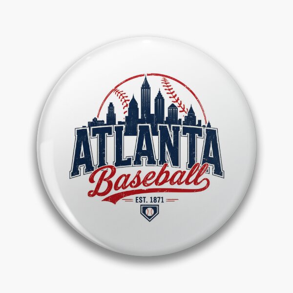 Item preview, Atlanta Baseball Vintage Skyline  designed and sold by BlouinDestin.