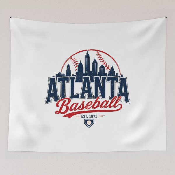 Item preview, Atlanta Baseball Vintage Skyline  designed and sold by BlouinDestin.