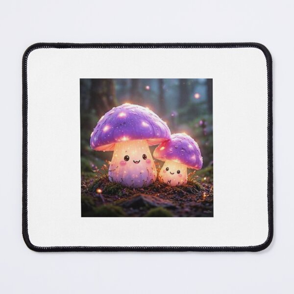Item preview, Cute Glowing Mushroom Friends designed and sold by ThilankaDesign.