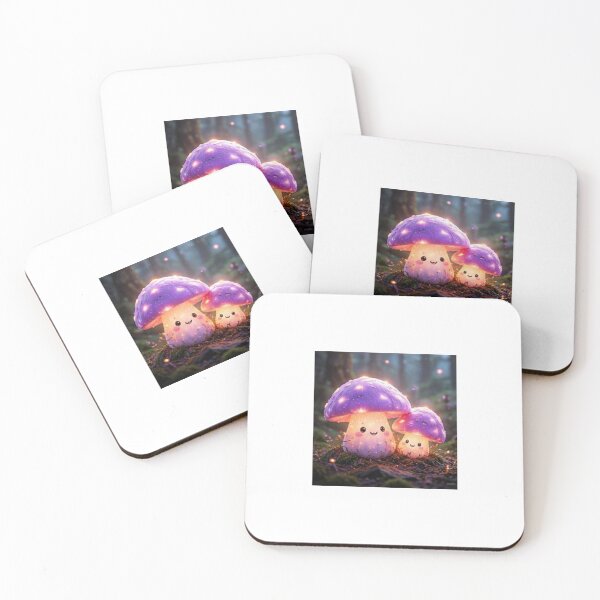 Item preview, Cute Glowing Mushroom Friends designed and sold by ThilankaDesign.
