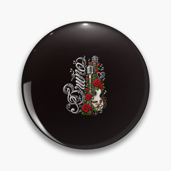 Item preview, BRUNO Retro Music Roses and Guitar Art designed and sold by ImeldaSparks.