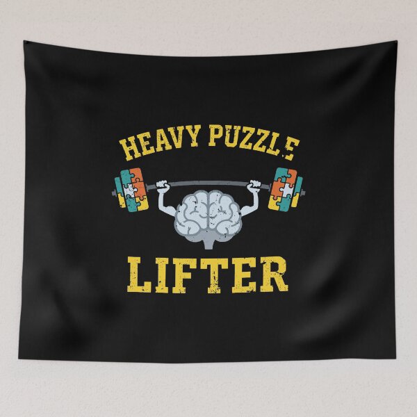 Item preview, Heavy Puzzle Lifter Retro Puzzle Solver Art SEP-530 designed and sold by noberic.