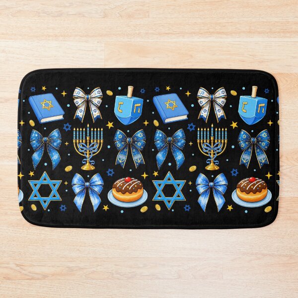 Item preview, Coquette Hanukkah Bows Menorah Dreidel Jewish  designed and sold by varin-studio.