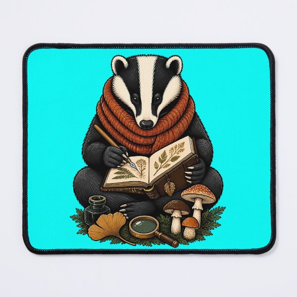 Item preview, Cozy Badger Botanical Journaling Nature Art designed and sold by Fun2Fentastic.