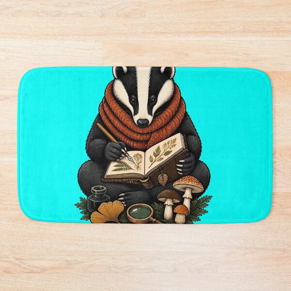 Item preview, Cozy Badger Botanical Journaling Nature Art designed and sold by Fun2Fentastic.