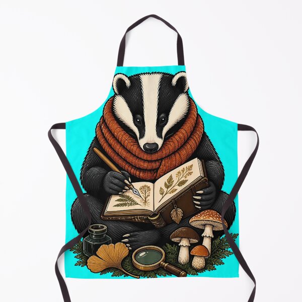 Item preview, Cozy Badger Botanical Journaling Nature Art designed and sold by Fun2Fentastic.