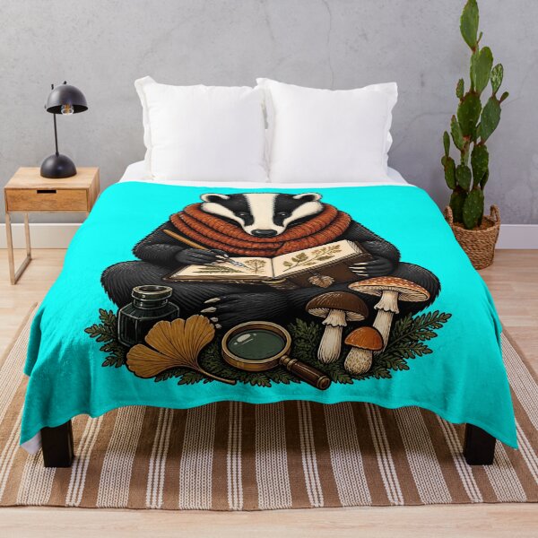 Item preview, Cozy Badger Botanical Journaling Nature Art designed and sold by Fun2Fentastic.