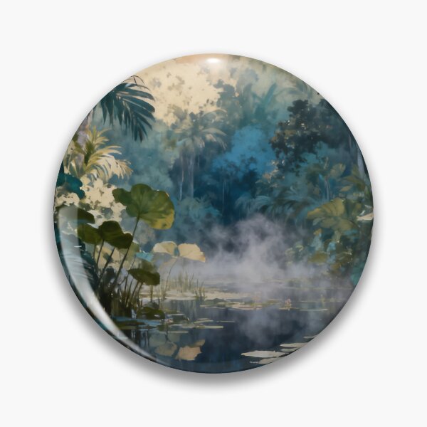 Item preview, Tropical Wetland Wall Art, Rainforest Water Garden Painting, Exotic Botanical Nature Print, Jungle Decor designed and sold by stylishdzign.