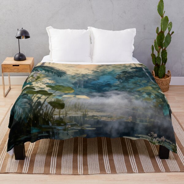 Item preview, Tropical Wetland Wall Art, Rainforest Water Garden Painting, Exotic Botanical Nature Print, Jungle Decor designed and sold by stylishdzign.