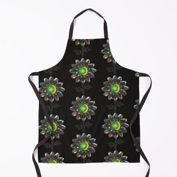 Item preview, Sunflower with mechanical petals and a neon center designed and sold by STATIC SOUL.