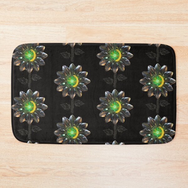 Item preview, Sunflower with mechanical petals and a neon center designed and sold by STATIC SOUL.