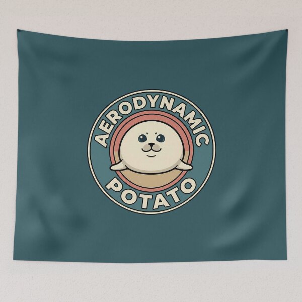 Item preview, Aerodynamic Potato Funny Chubby Seal Badge designed and sold by DripCultureLab.