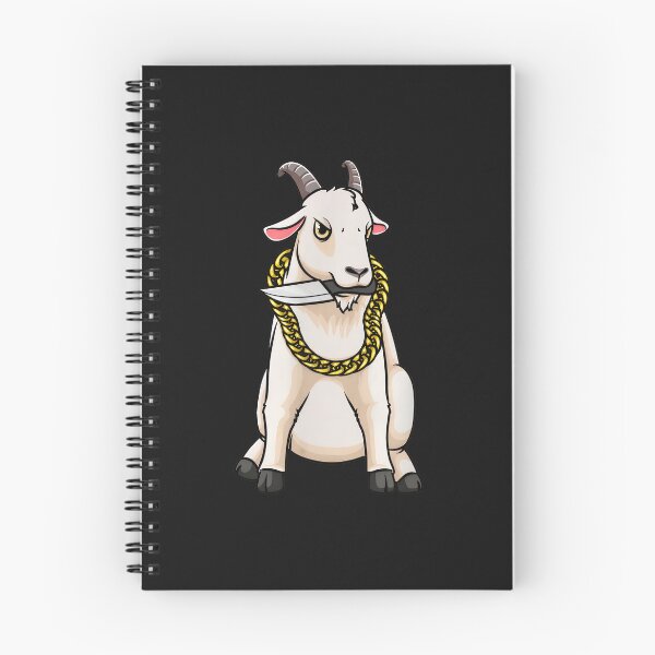 Item preview, Funny Goat with Gold Chain and Knife designed and sold by YarningsandYear.
