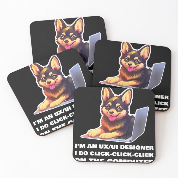 Item preview, Funny UX UI Designer Dog Computer designed and sold by YarningsandYear.