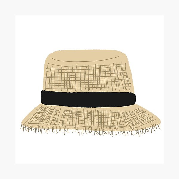 Item preview, Natural Woven Straw Bucket Hat Accessory designed and sold by raun.draw.